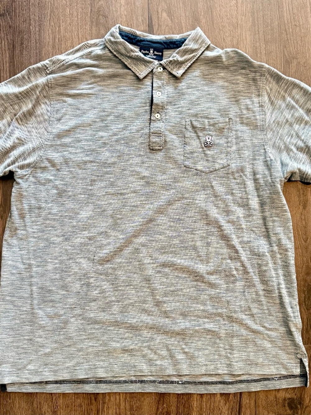 Psycho Bunny Men's Big & Tall Heathered Polo Shirt - Gray - Size 3XL